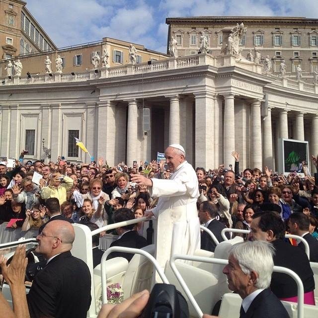 We were able to get very close to Pope Francis when we attended the Papal Audience.