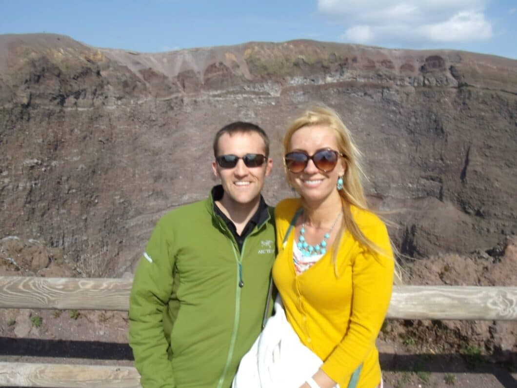 Our bus driver kindly took this photo of my husband and me at Mt Vesuvius, so we could have at least one photo of both of us!