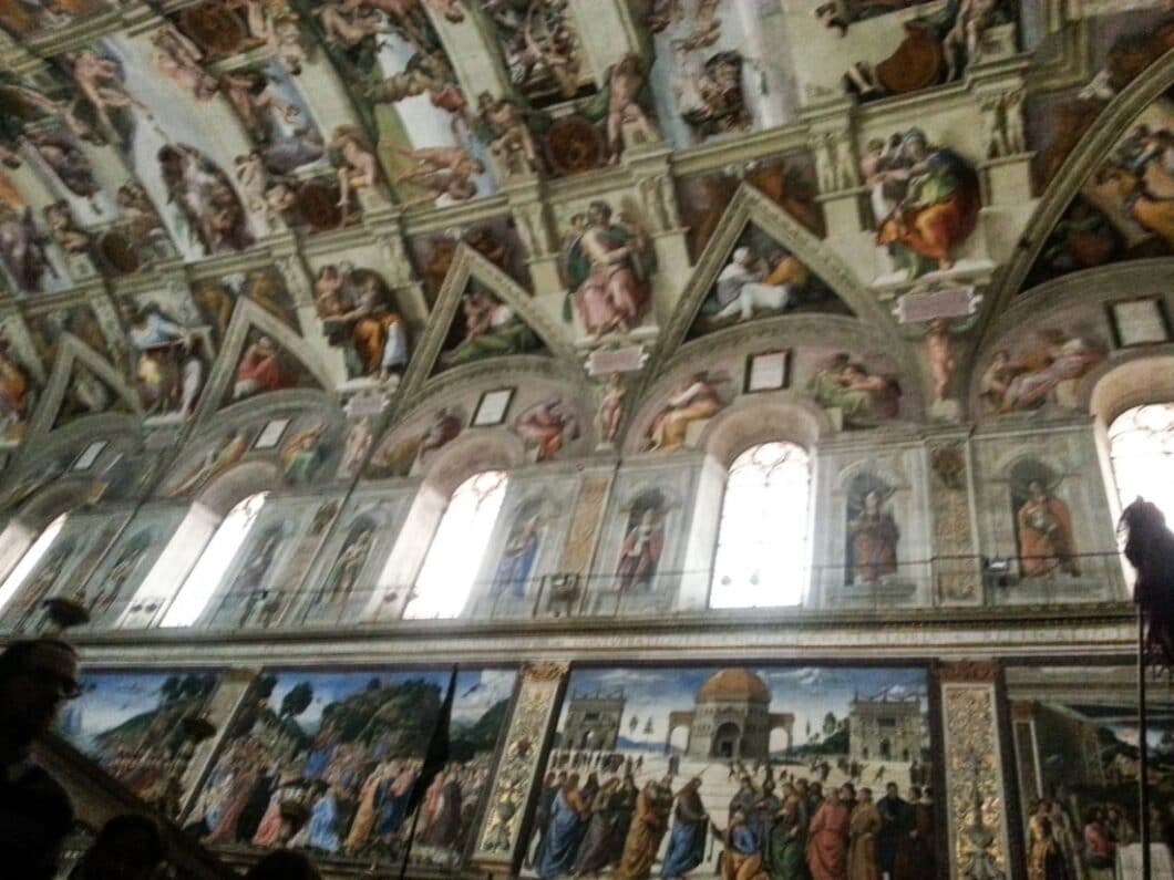 One more sneaky picture of the inside of the Sistine Chapel.