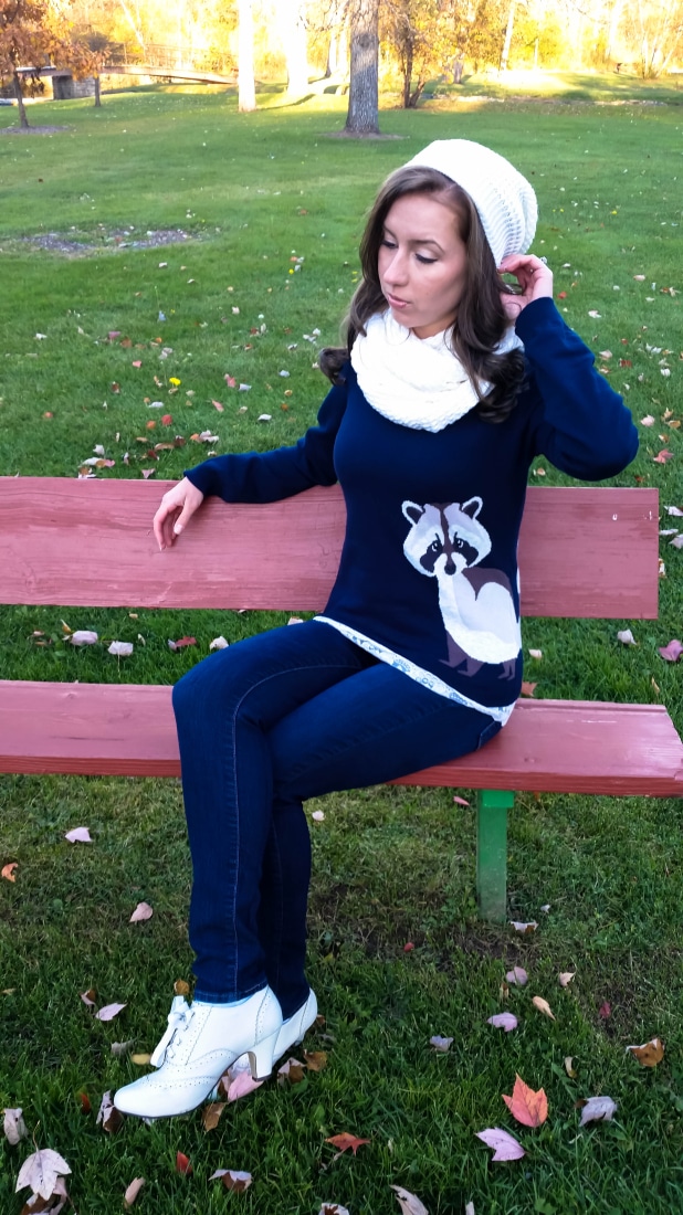 Raccoon sweater from Sugarhill Boutique