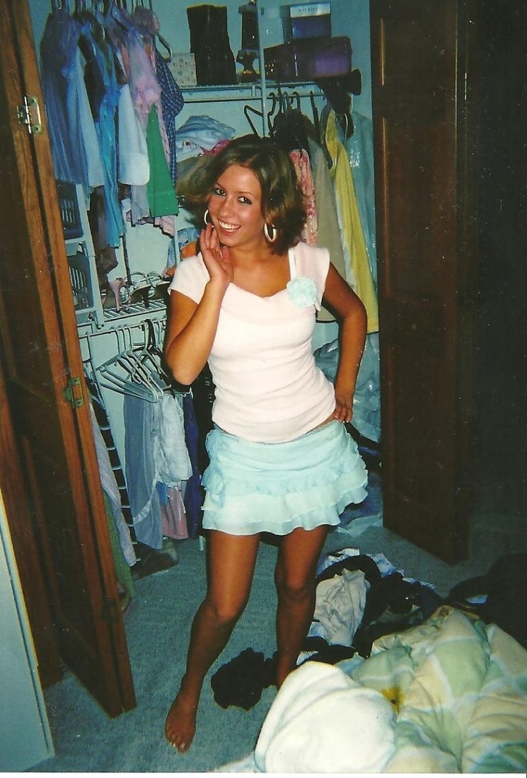 A very old picture of me, but it's in front of the closet that now holds all my worldly possessions.