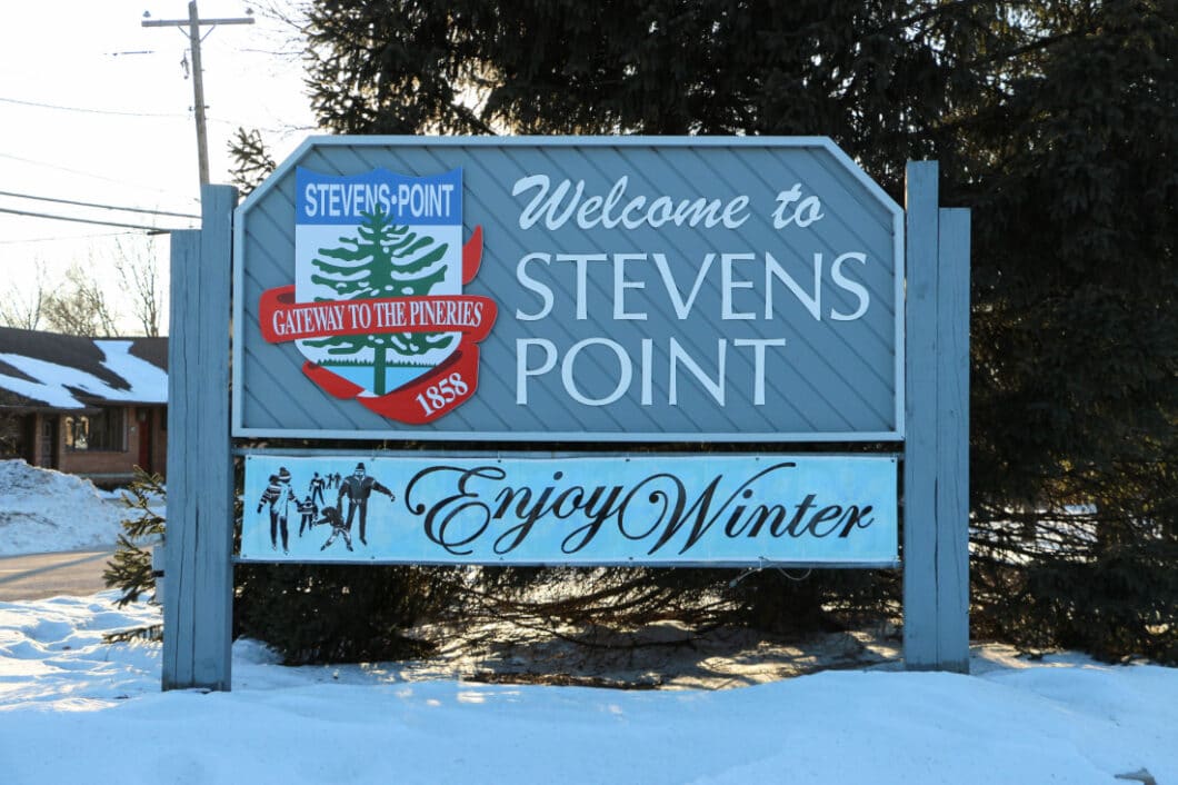 Welcome to Stevens Point sign