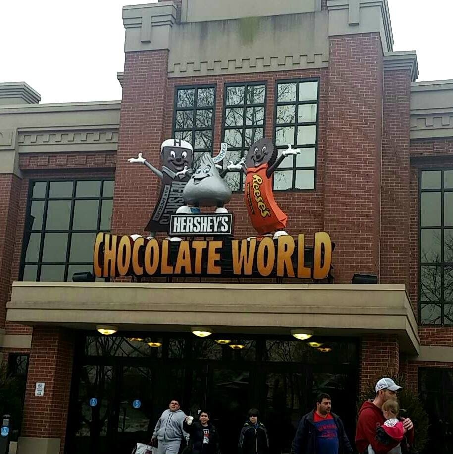 We made a pit stop in Hershey, PA at Hershey's Chocolate World! (I think we were the only adults without small children there. Haha.)