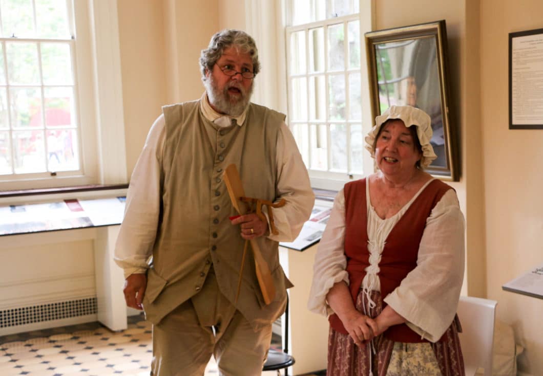 Others actors Singing in Carpenters' Hall.