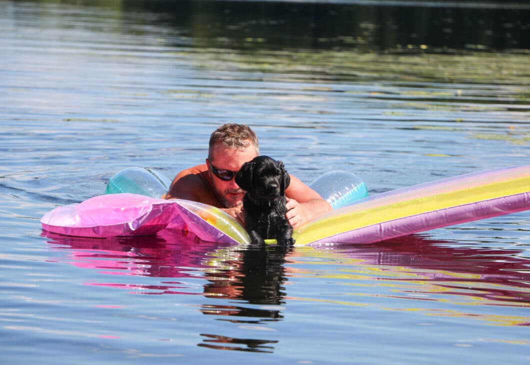 pushing buck on the tube!