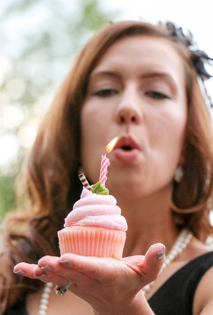 Blog anniversary cupcake