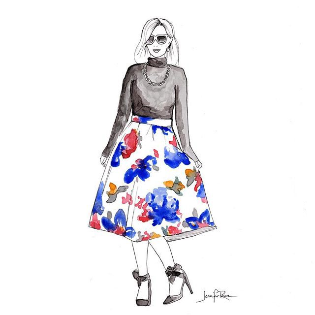 Drawing by Jen of Dressing With Class