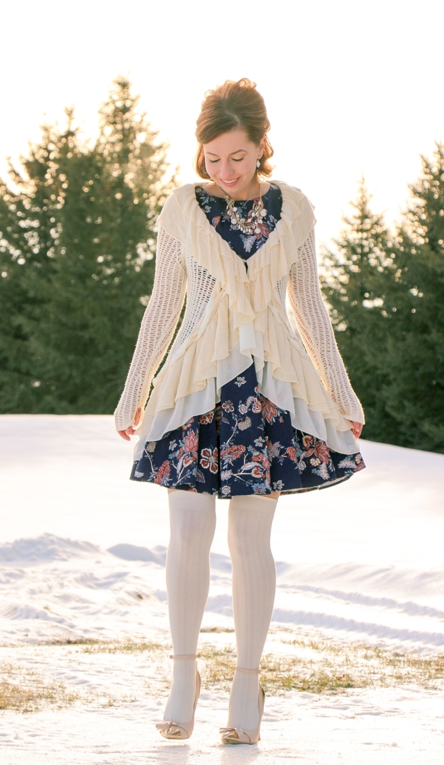 Closet Clothing Floral Skater Dress