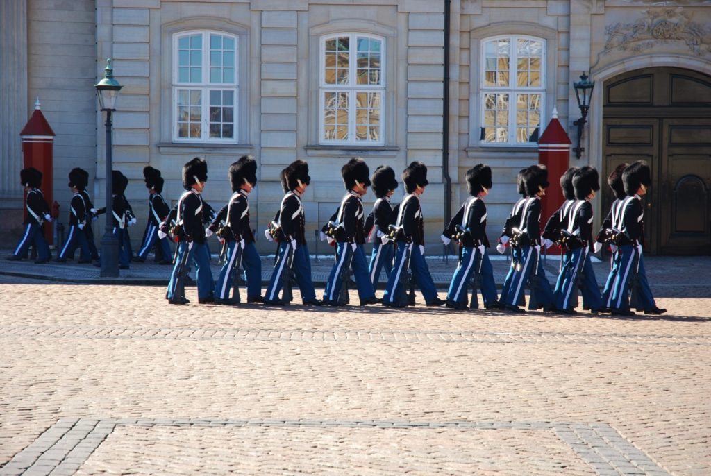 Changing of the guard at Amalienborg