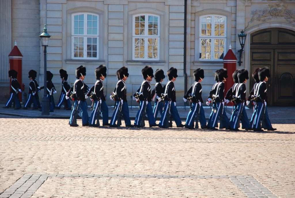 Changing of the guard at Amalienborg