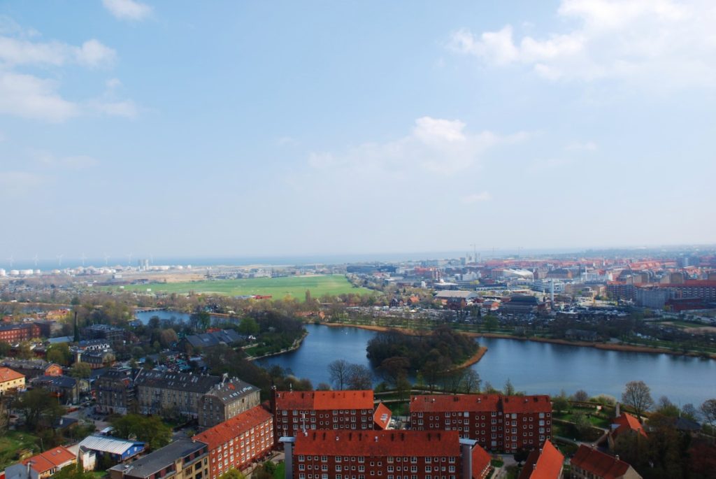 View of Copenhagen taken from The Church of Our Savior