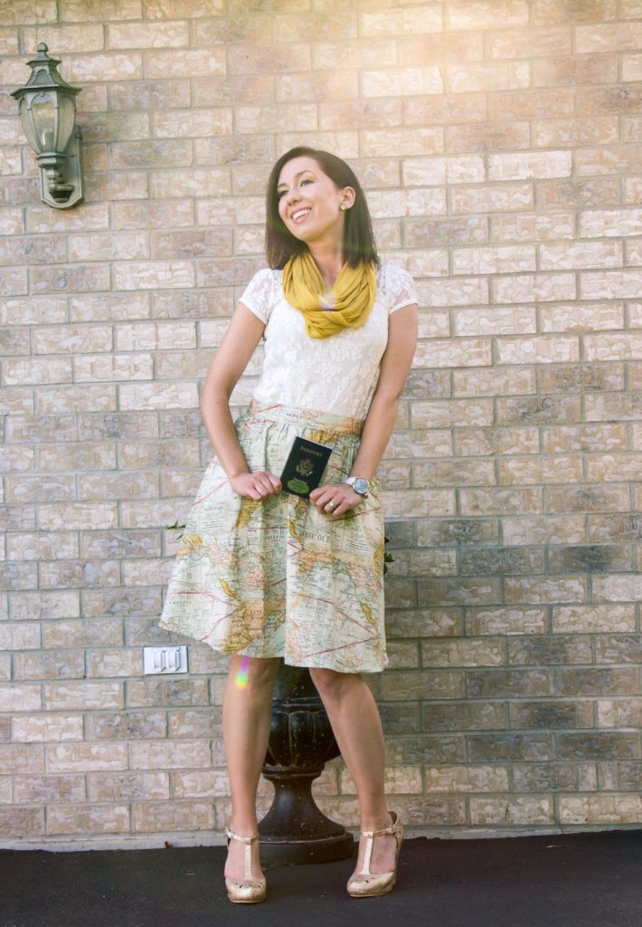 Map of the world skirt ModCloth