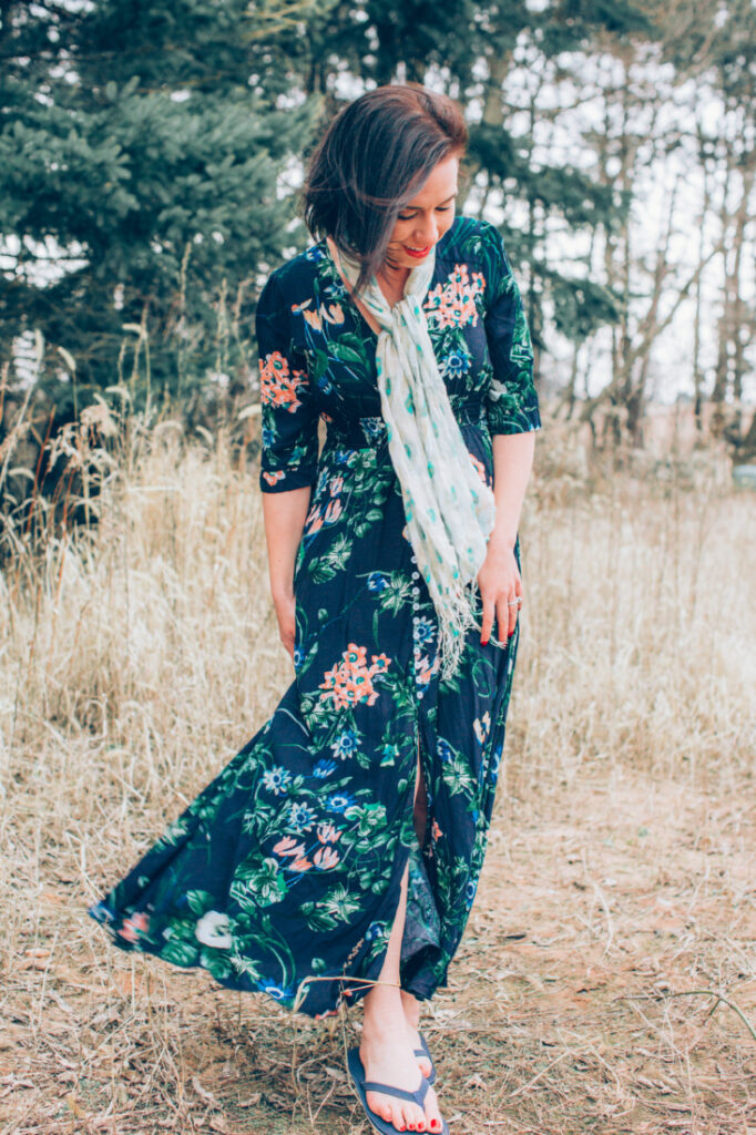 What I Wore to the Egyptian Museum in Cairo Shein Floral Maxi Dress