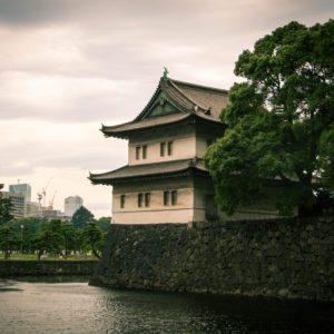 A view of guard tower and East Gate to the Imperial Palace