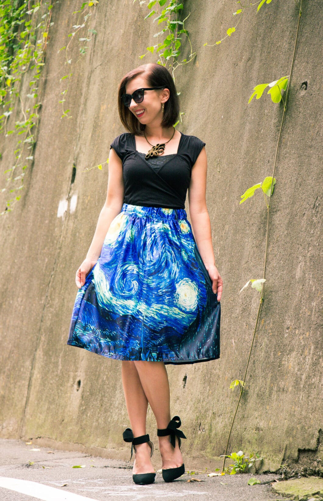 Makemechic The Starry Night midi skirt