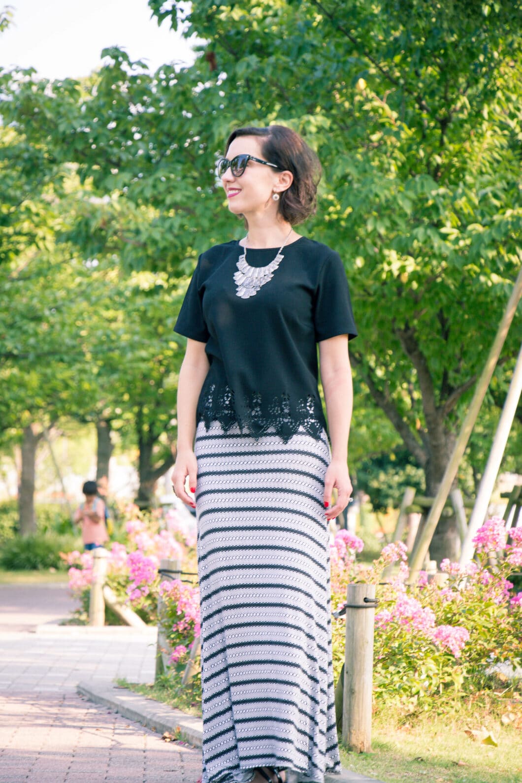 Crop top and maxi skirt