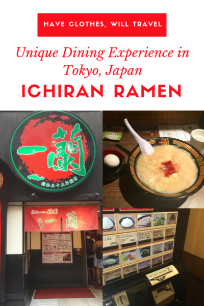 a unique ramen experience in tokyo, japan Ichiran Ramen