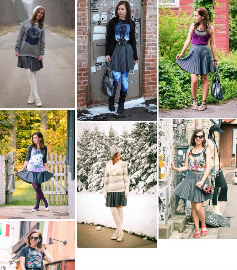 Outfit Remix – 1 Pleated Skirt Styled 7 Ways
