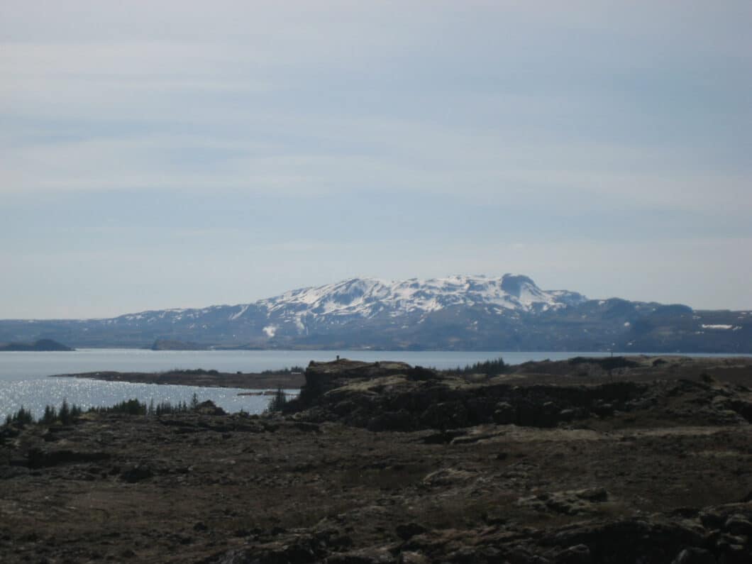 Mountains across the lake at Thingvellir