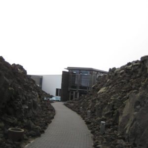 The entrance to the Blue Lagoon is very lunar-looking.