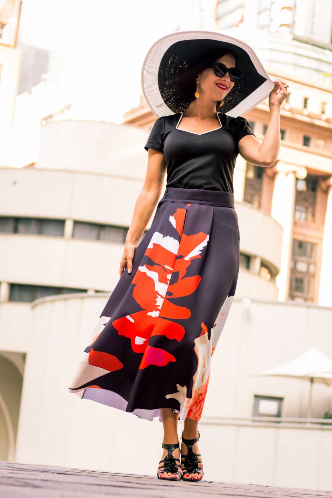 Shein Floral Maxi skirt