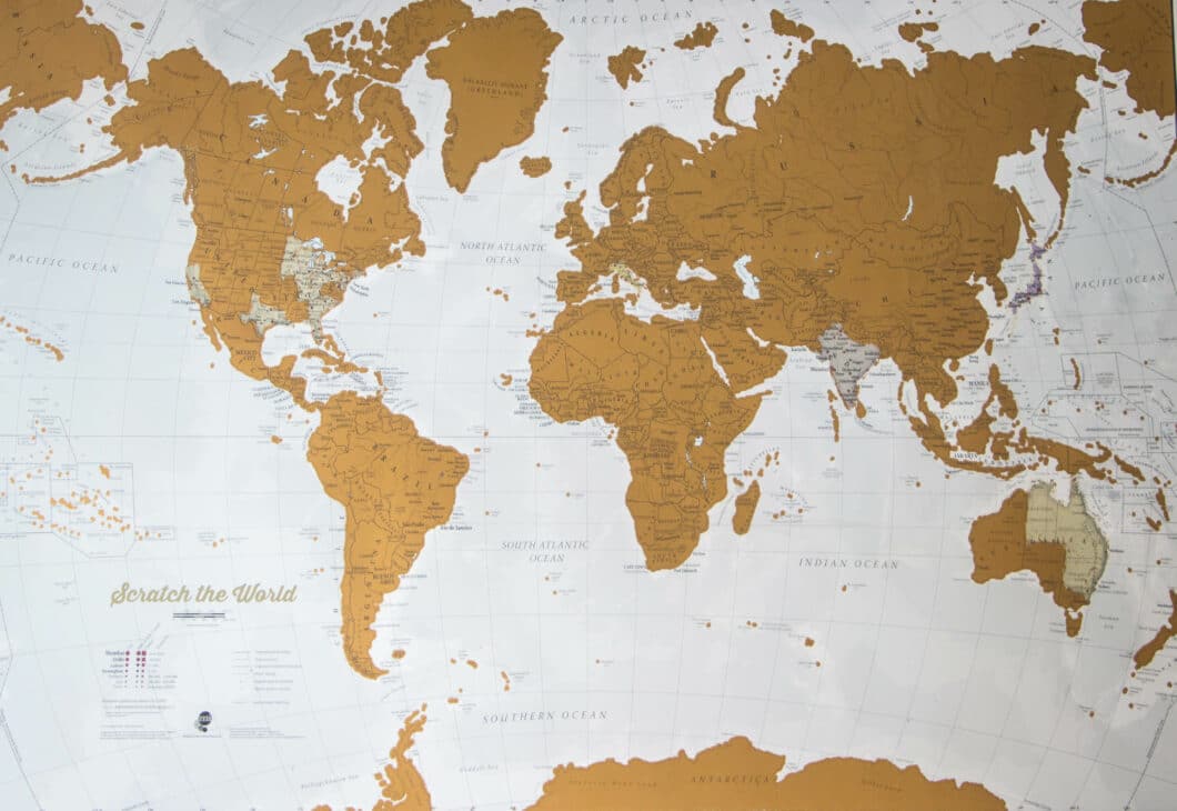 scratch off map of the world