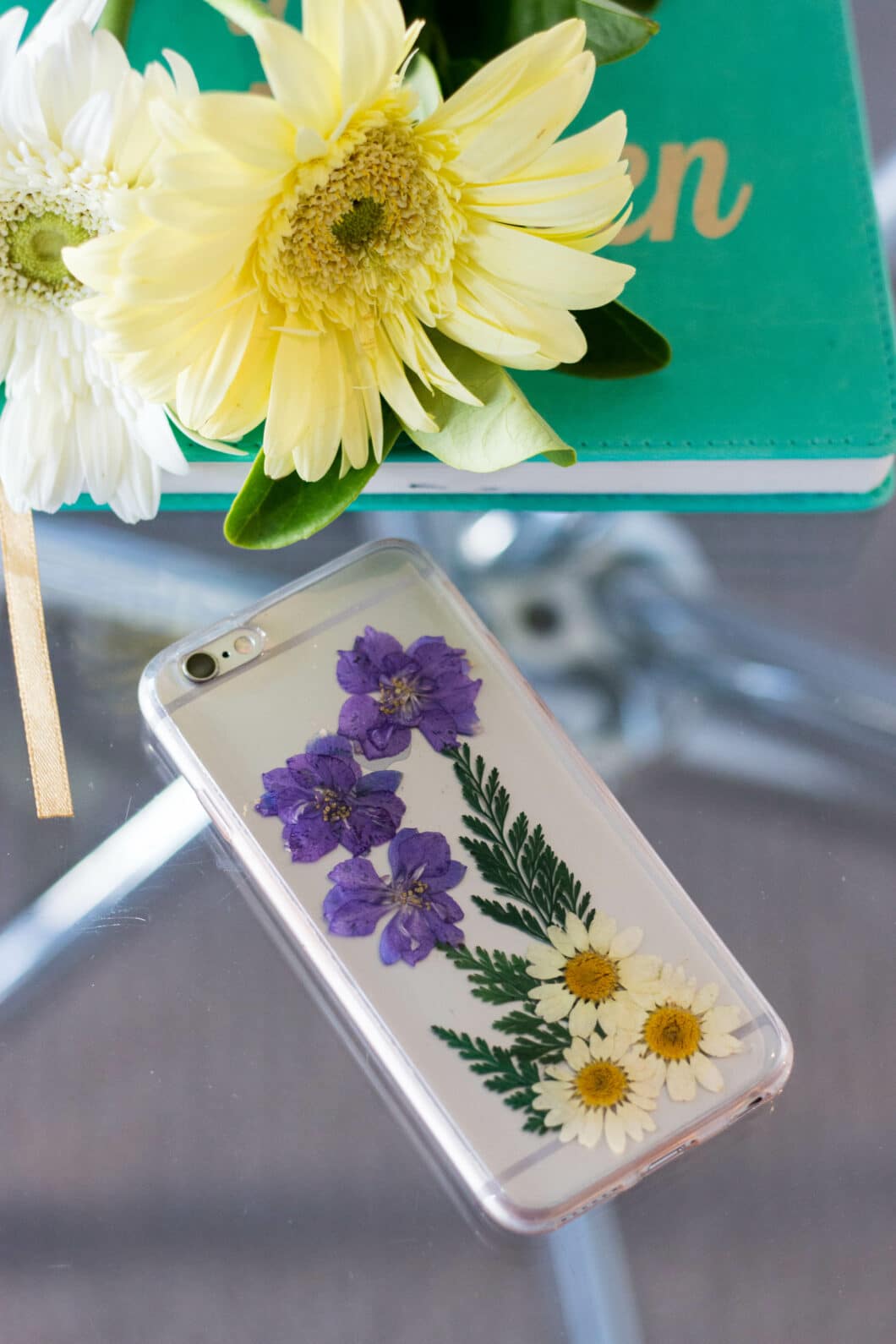 pressed flower phone case