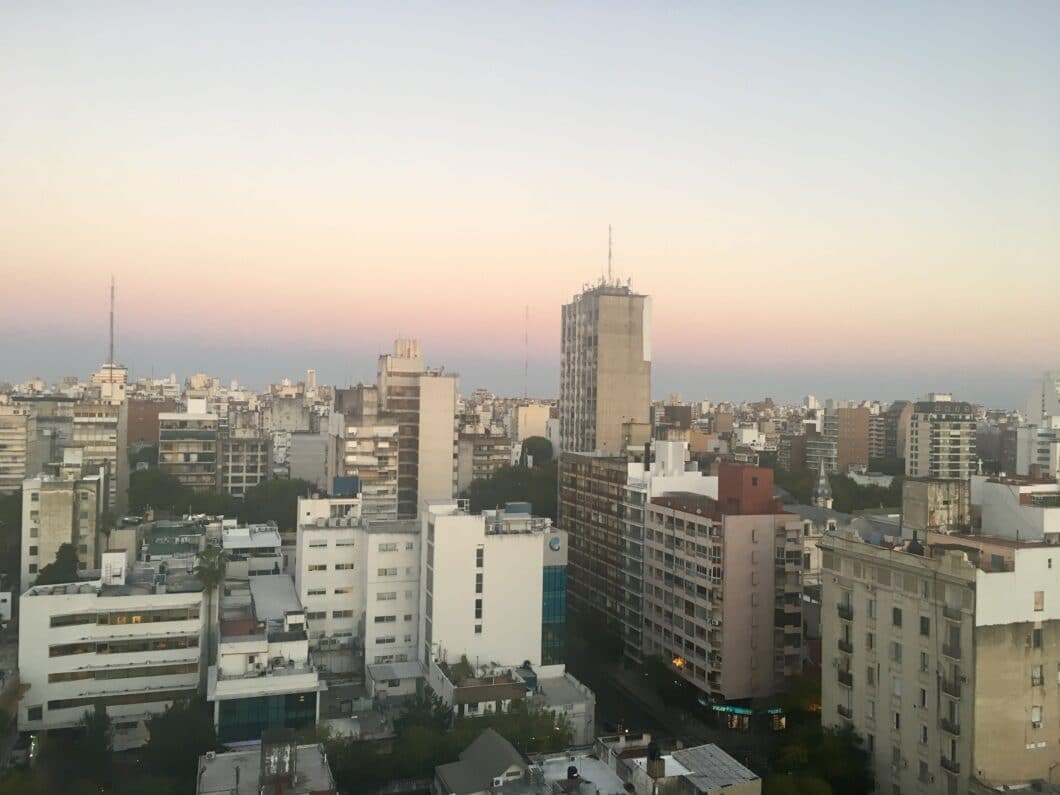 Rosario, Argentina at sunset