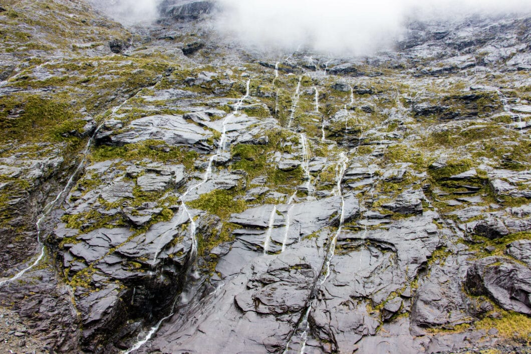 waterfalls in Fiordland National Park