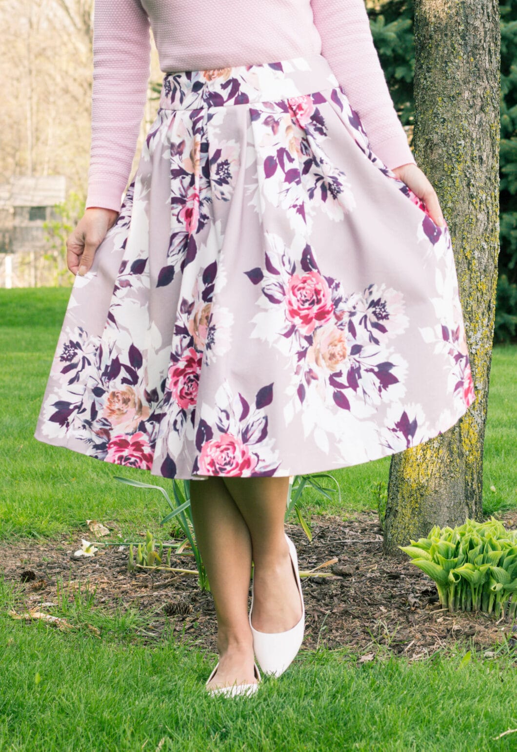 Review Australia floral midi skirt