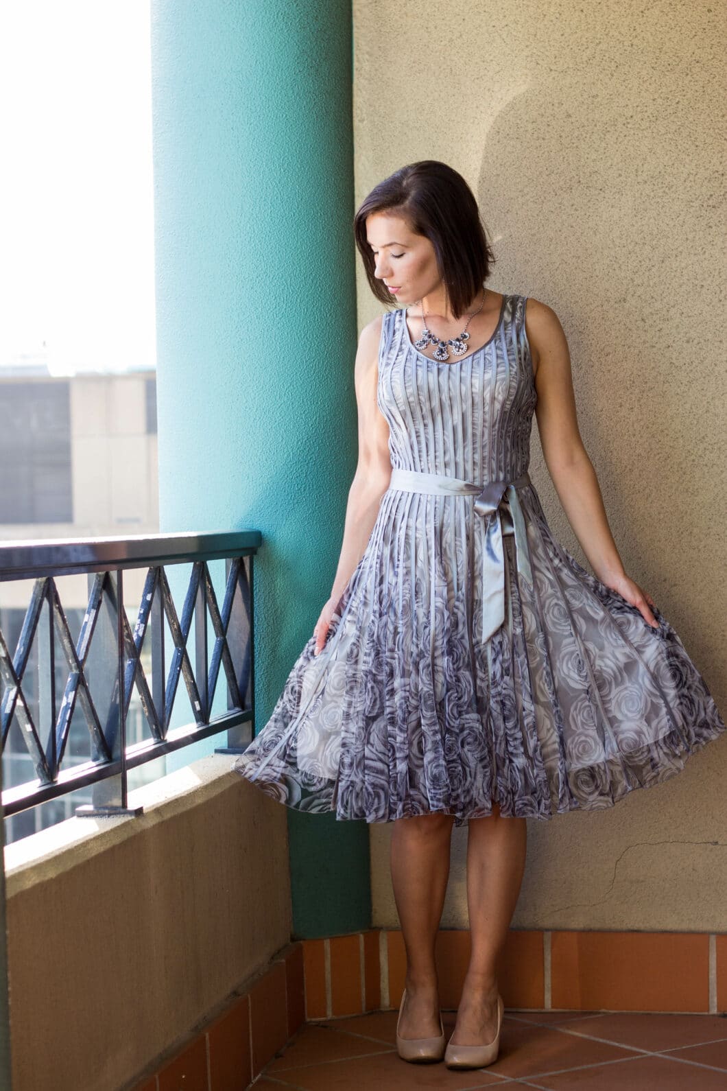 Grey flapper dress