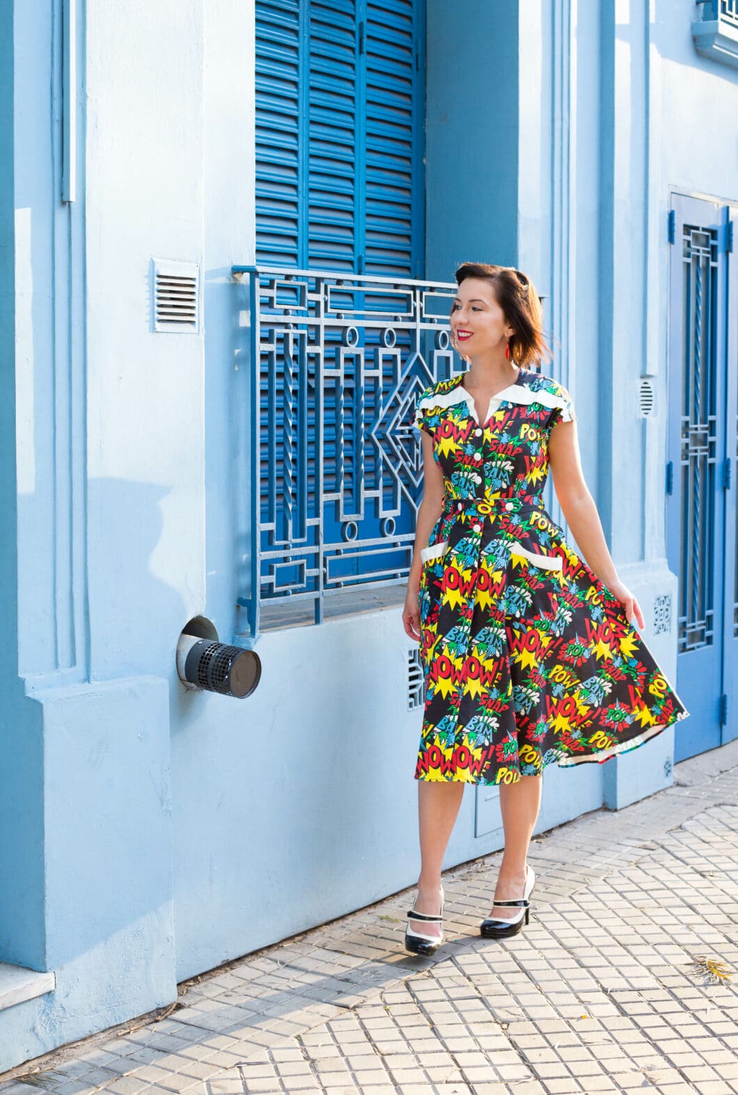Unique Vintage comic book dress