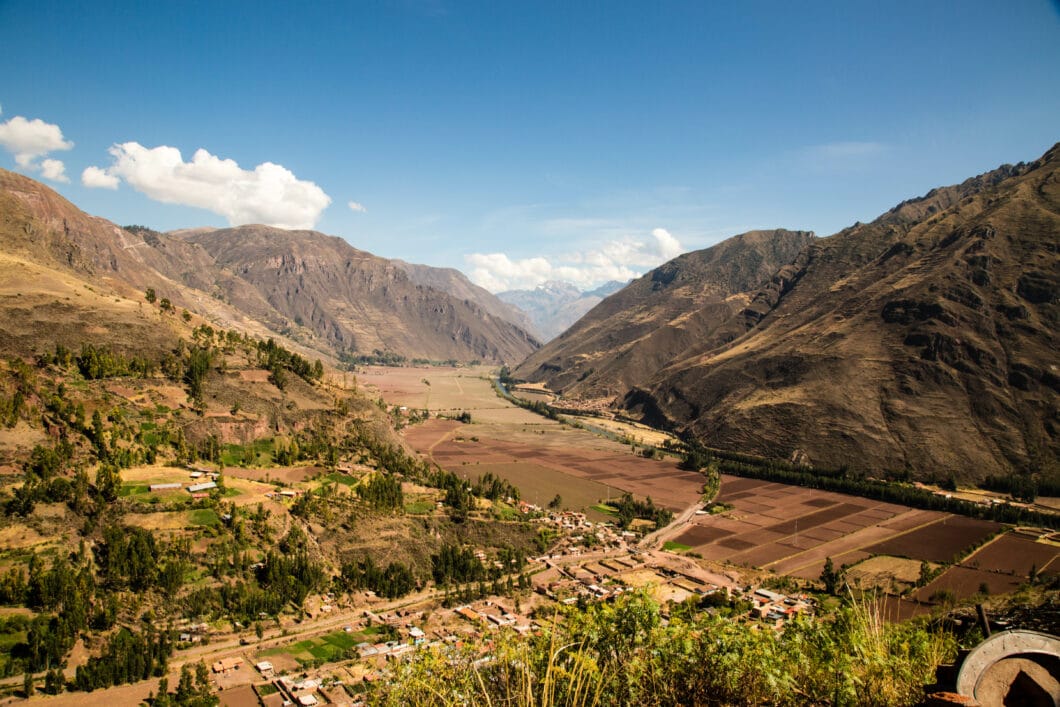 A view of "The Sacred Valley" in Peru.