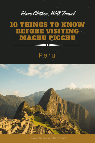 Machu Picchu travel tips