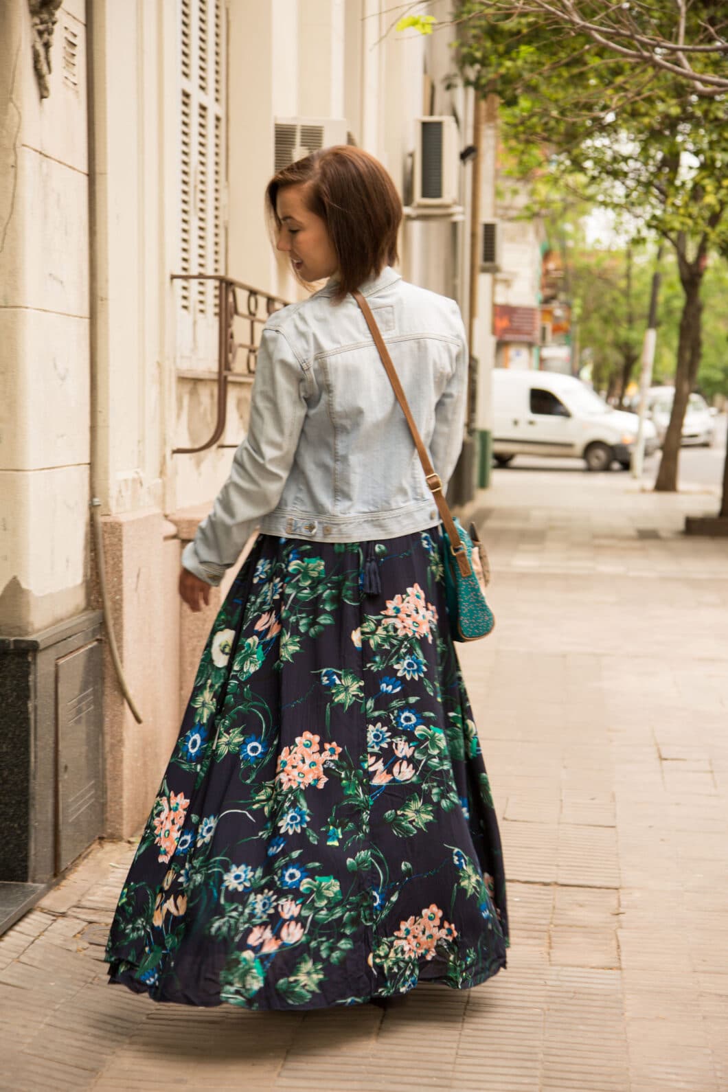 Shein floral maxi dress for fall