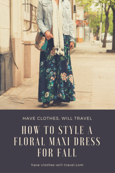 How to style a floral maxi dress for fall