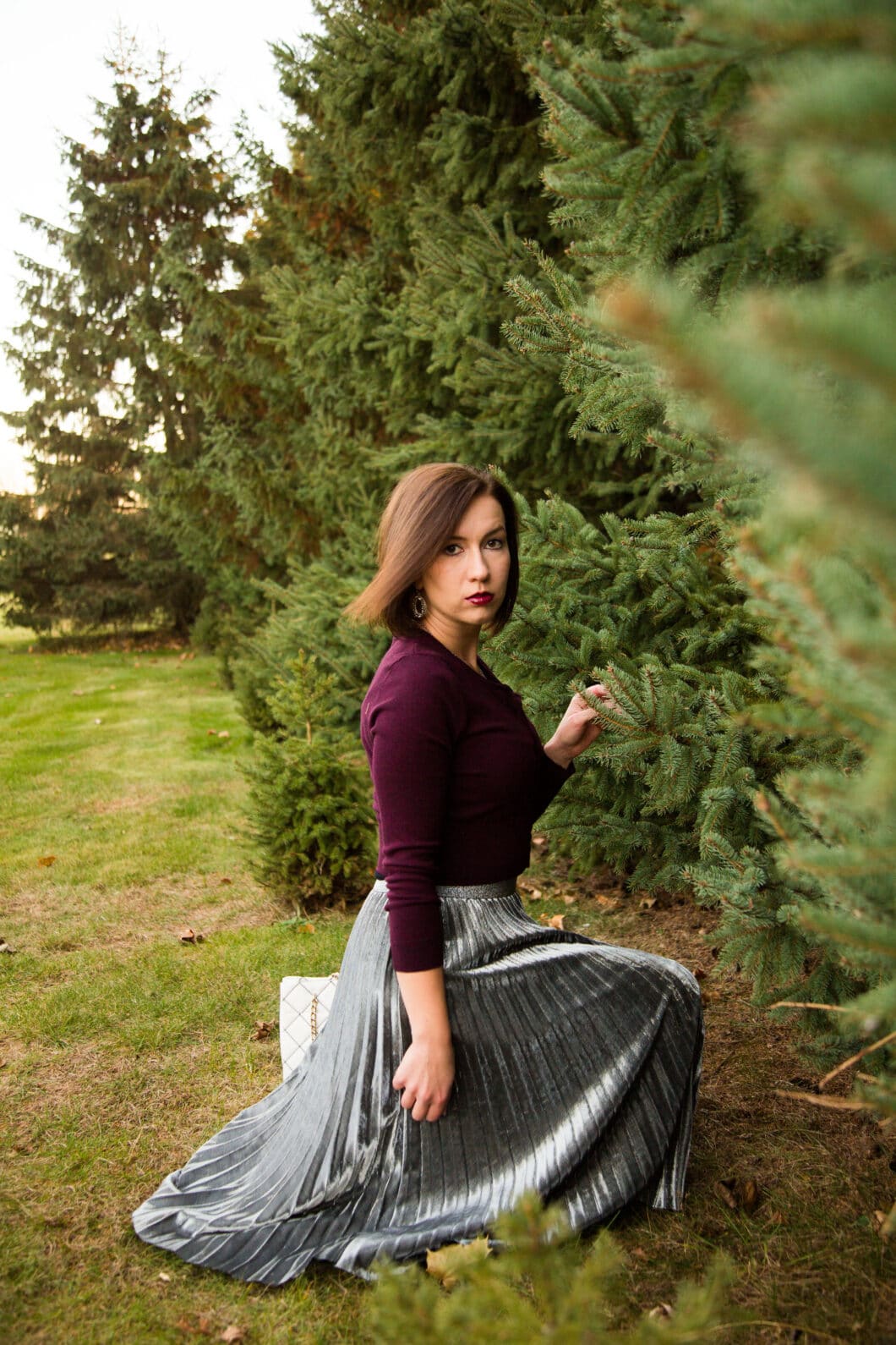 Styling a Metallic Skirt for Winter