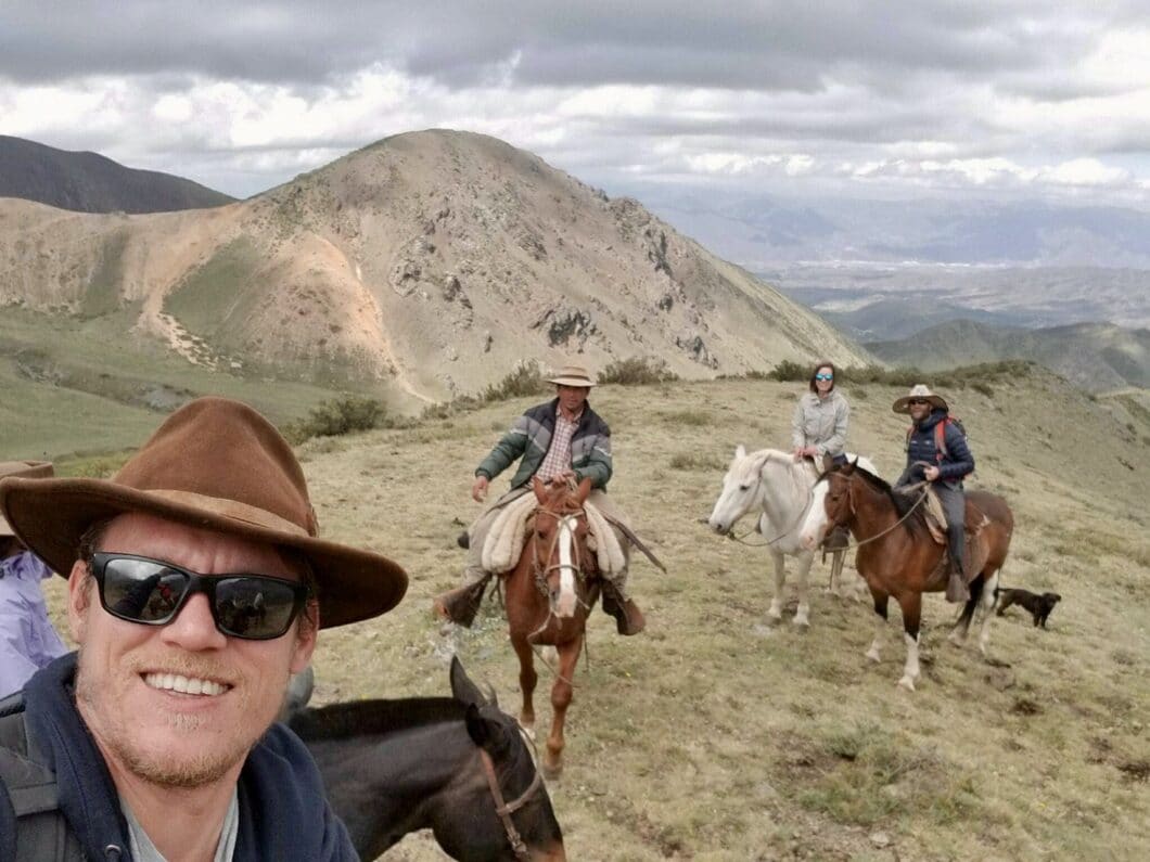Horseback riding through the Andes
