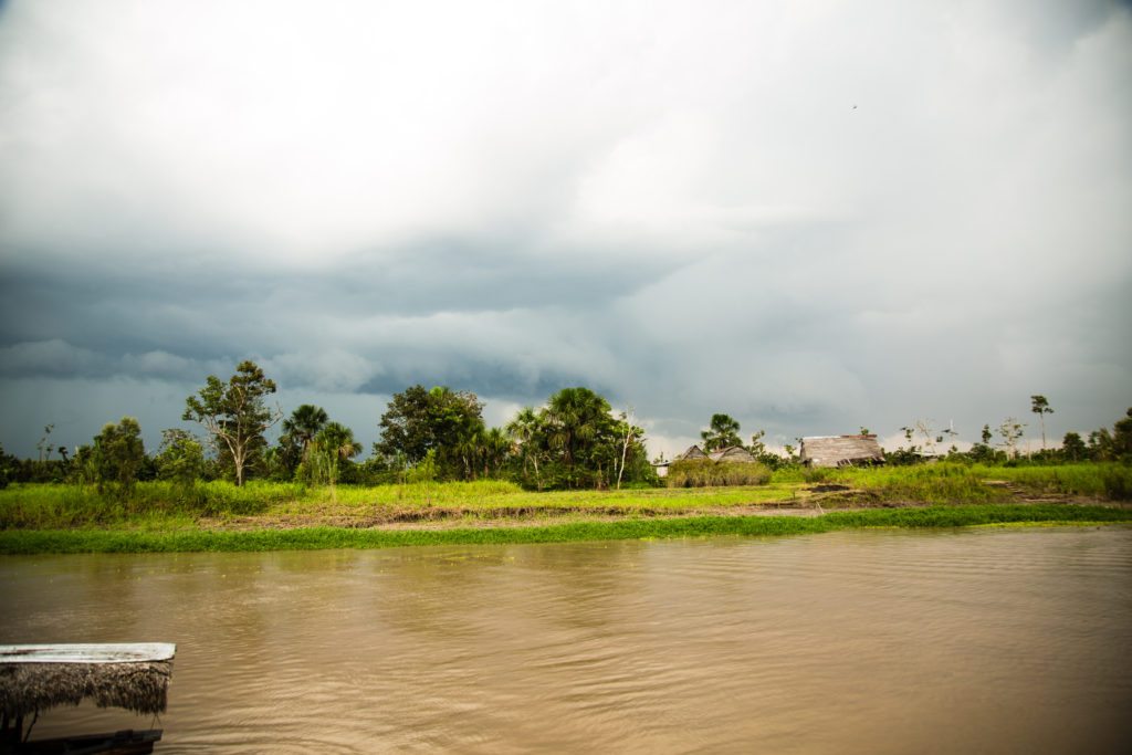 We saw this beautiful stormy river in a village in Amazon 