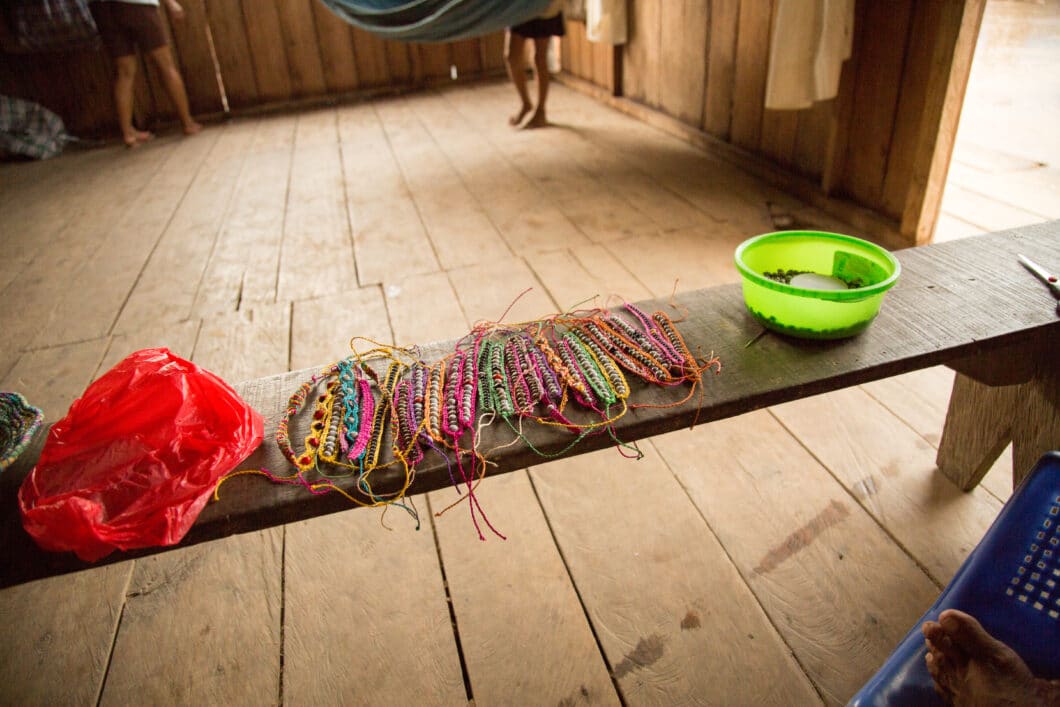 We discover these amazing handmade bracelets while Visiting a Village in the Amazon