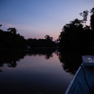 Amazon river sunset