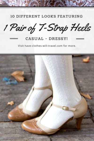 10 Different Looks Featuring 1 Pair of T-Strap Heels