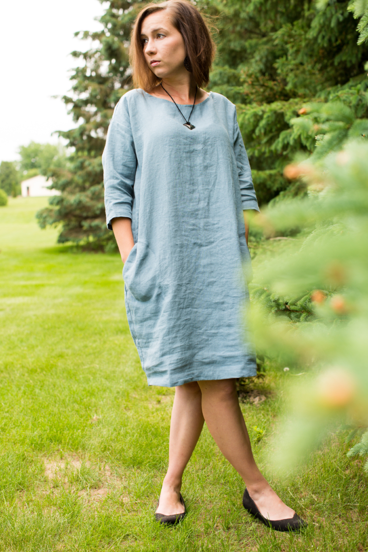 LOOSE-FIT LINEN DRESS MARRAKESH