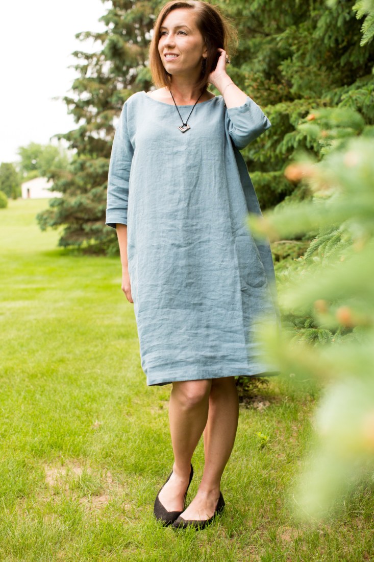 LOOSE-FIT LINEN DRESS MARRAKESH