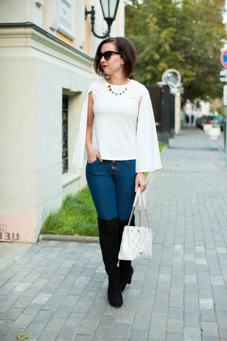 Shein White Cape