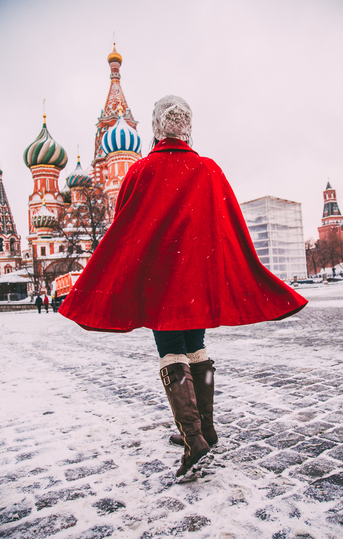 Red Cape at St. Basil's Cathedra