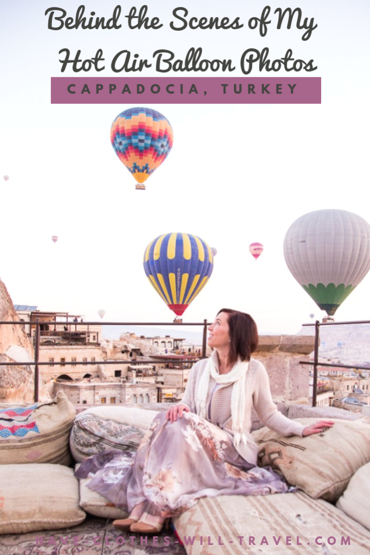 behind the scenes of my hot air balloon photos in cappadocia, turkey