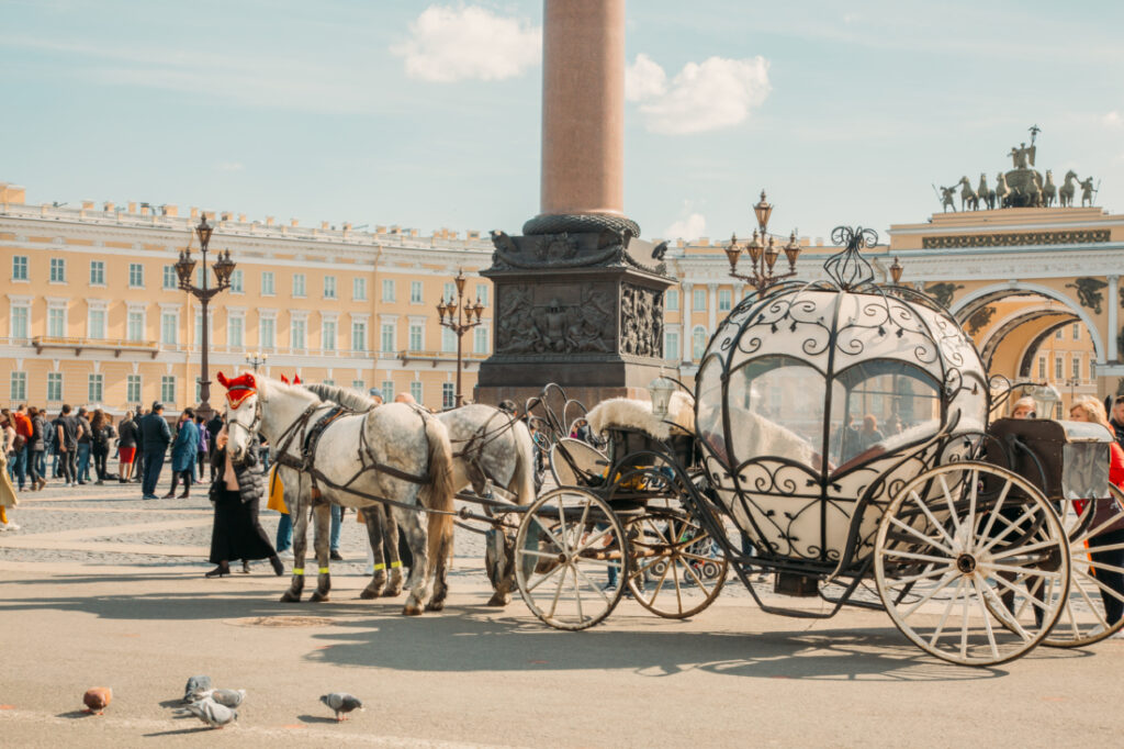 carriage ride in St. Petersburg Russia