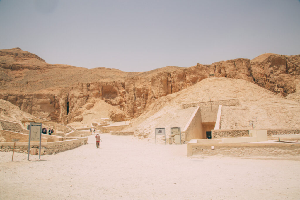 Entrances to underground temples of the Valley of the kings