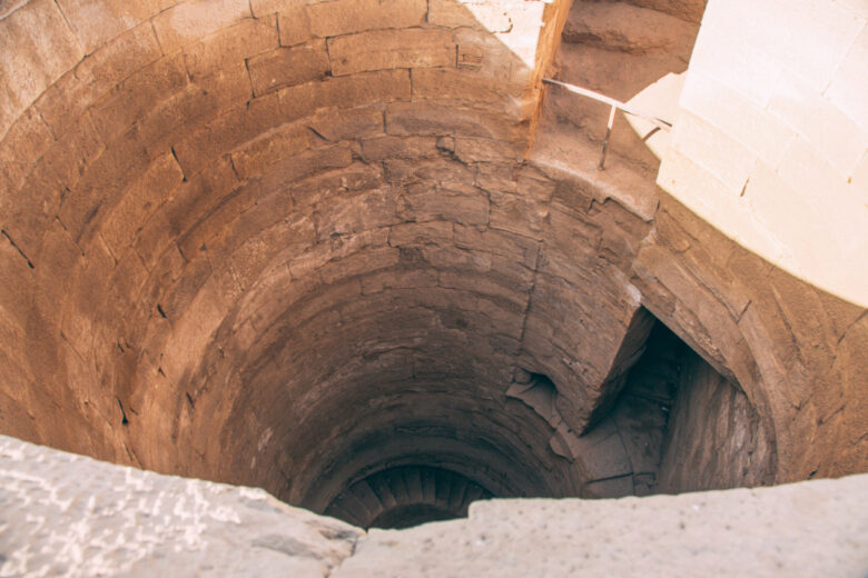 A pit where crocs were kept!